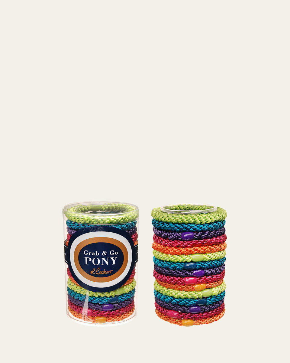 Grab & Go Pony Elastics Tube, Set of 15